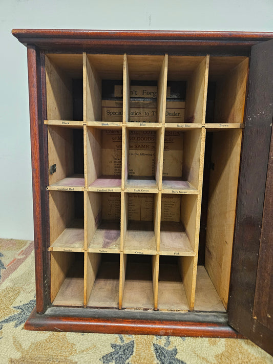 Antique Original DY O LA DYE Country Store Display Cabinet.