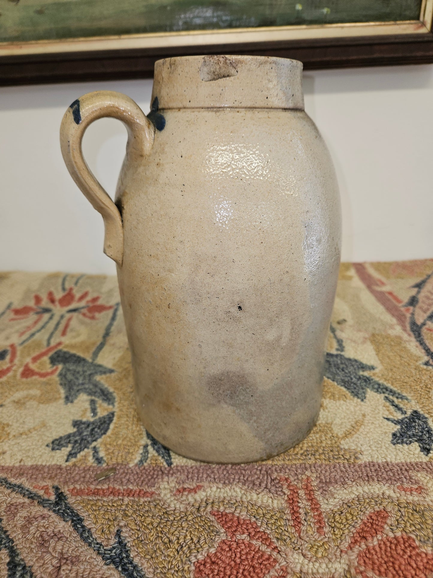 Ohio Stoneware Blue Cobalt Decorated Storage Jar