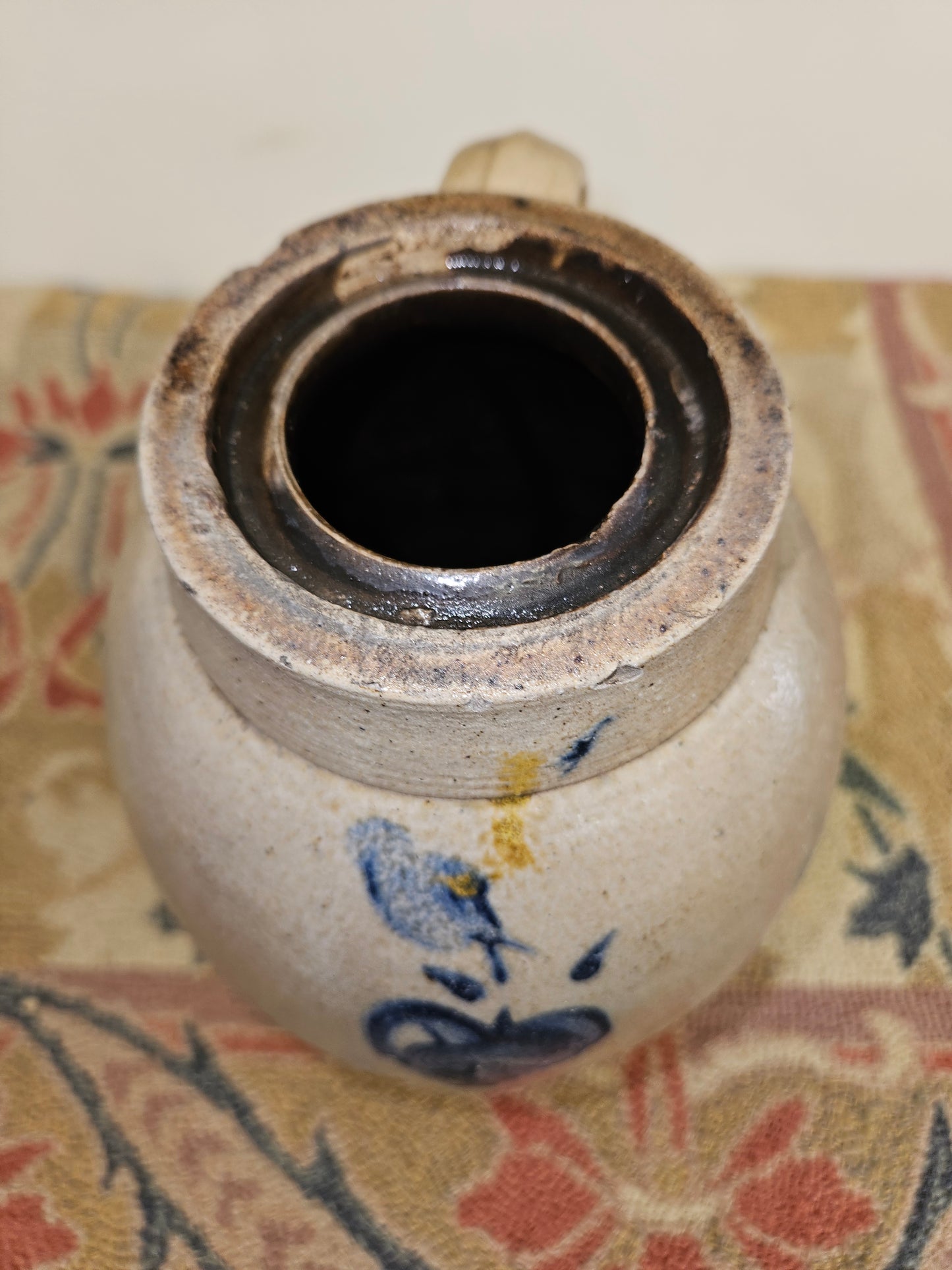 Ohio Stoneware Blue Cobalt Decorated Storage Jar