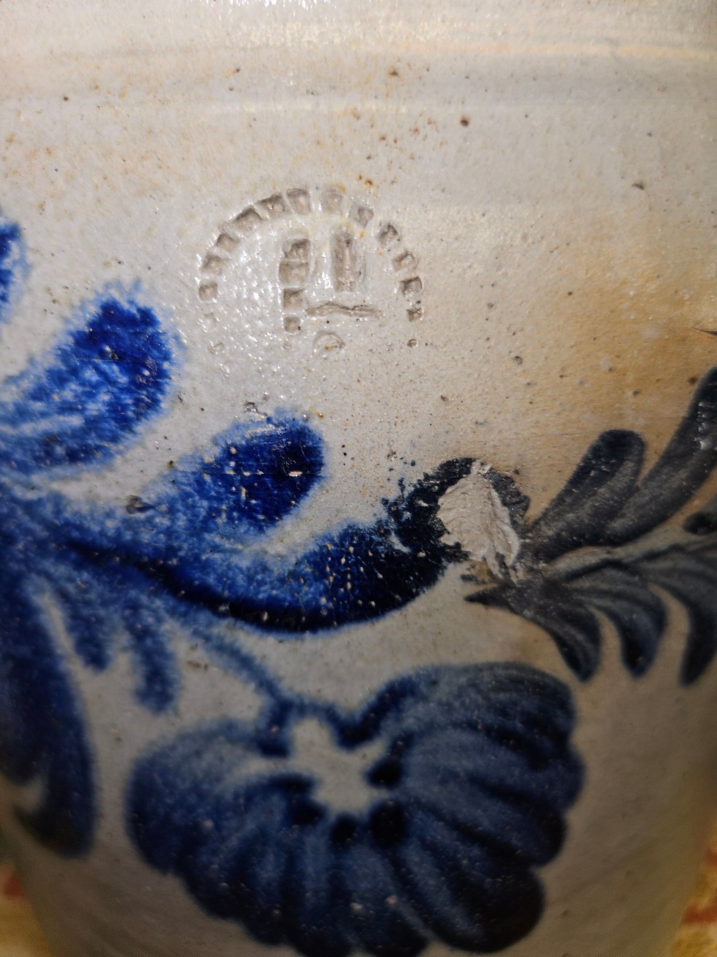 Gorgeous Blue Cobalt Decorated Baltimore Stoneware Storage Jar!!!