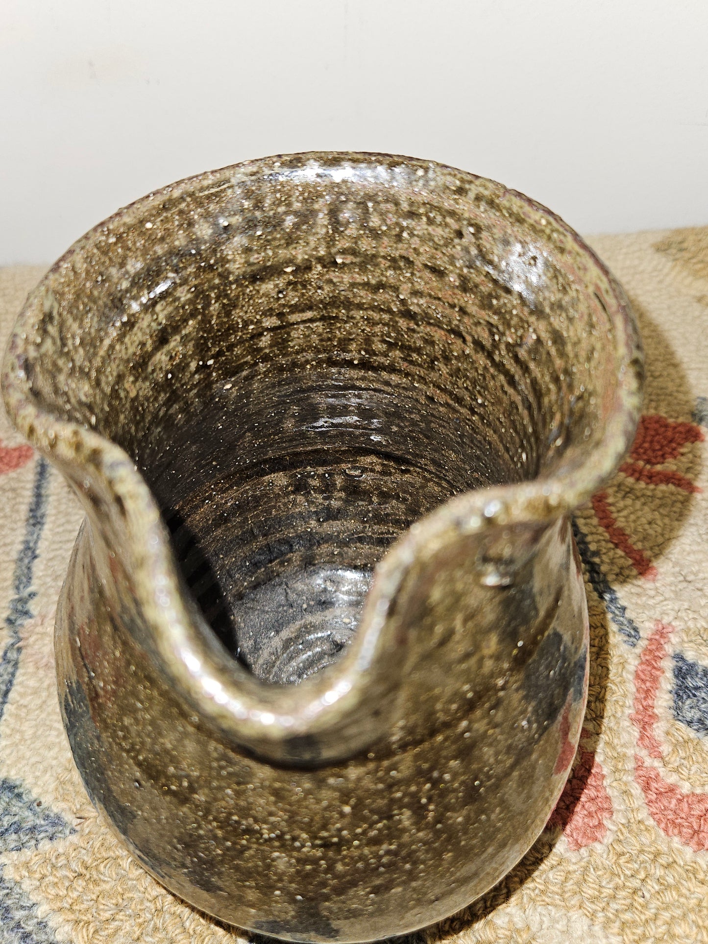 Matthew Hewell Alkaline Glazed Small Pitcher.