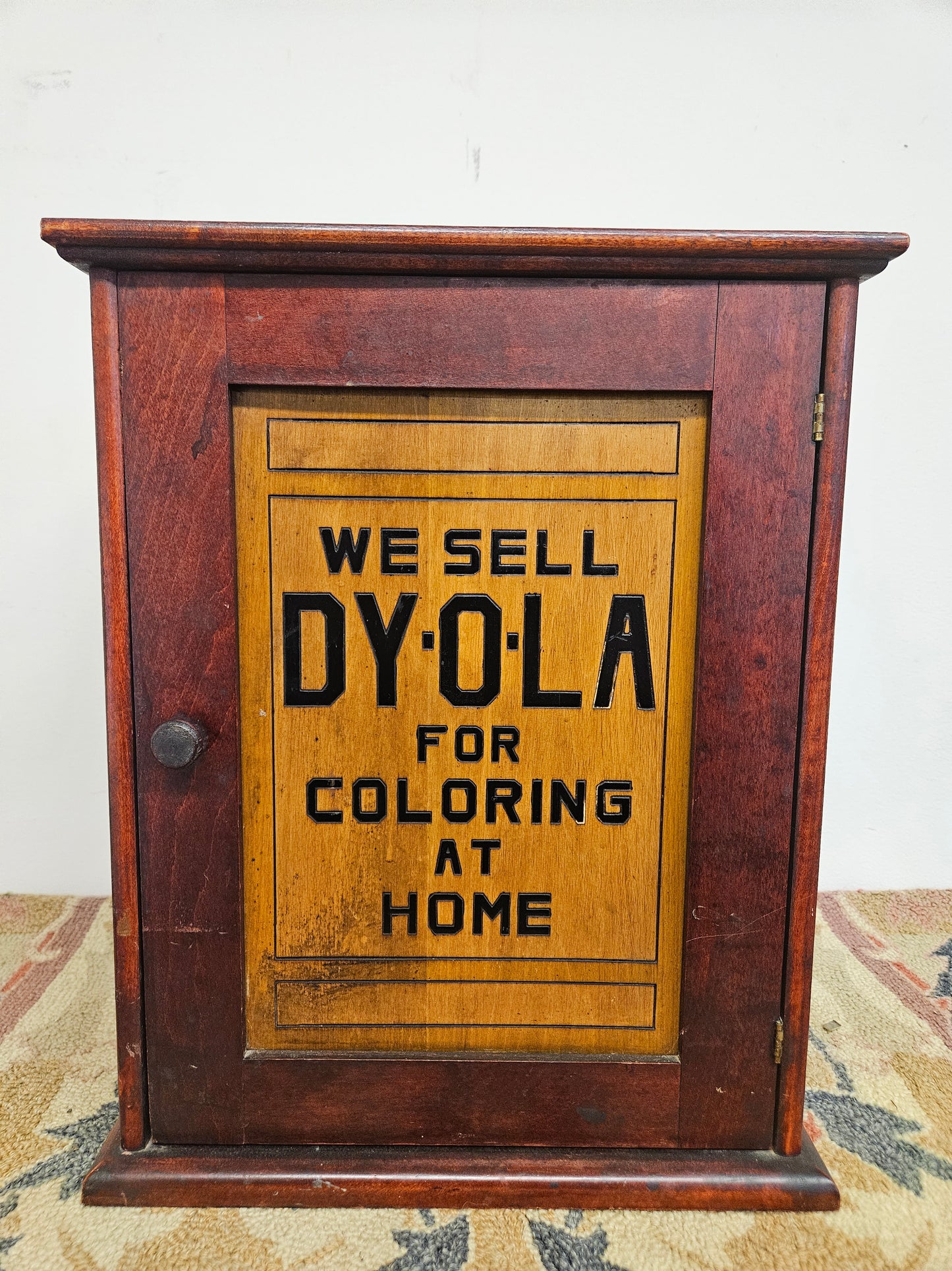 Antique Original DY O LA DYE Country Store Display Cabinet.