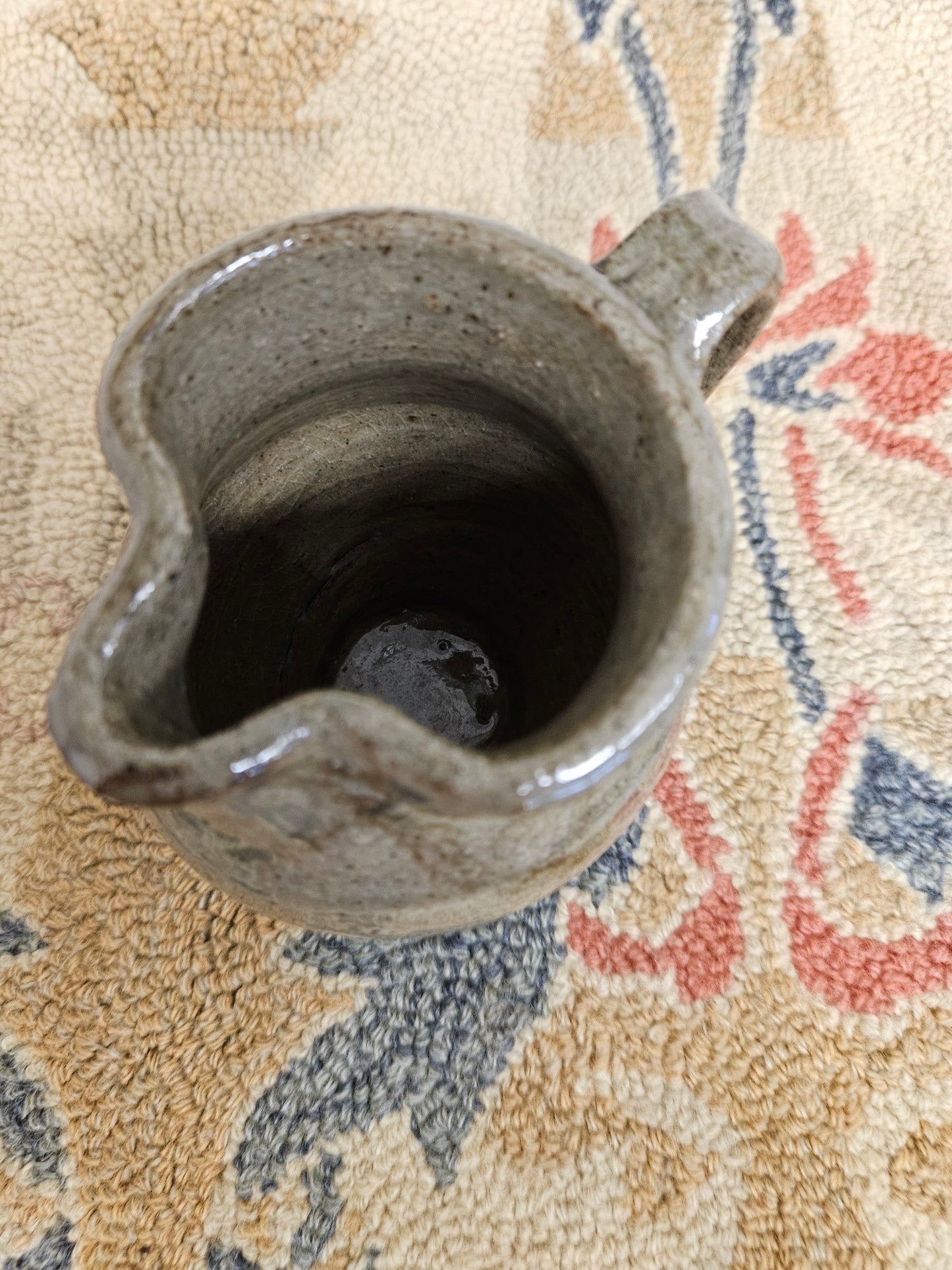 EH Hewell Small Pottery Pitcher W/ Designs!!