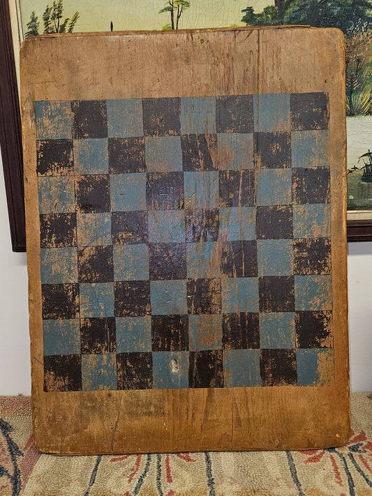 Primitive Blue & Black Game Board.
