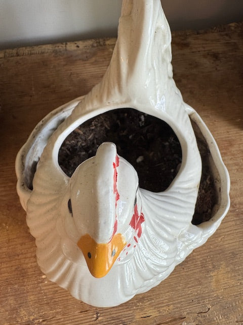 Vintage Hen and Chicks Planter Farmhouse